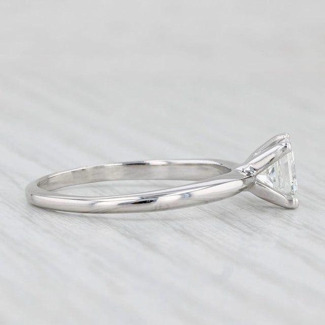 1.40ct Princess Solitaire Engagement Ring 14k White Gold Size 9.75 For Sale - Image 4 of 8