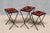 French Modern Nesting Tables with Red and Orange Ceramic Tile Tops, 1950s, Set of 3 For Sale - Image 11 of 15