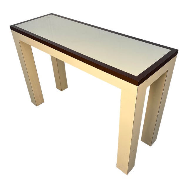Vintage Two Tone Laminate Console Table For Sale
