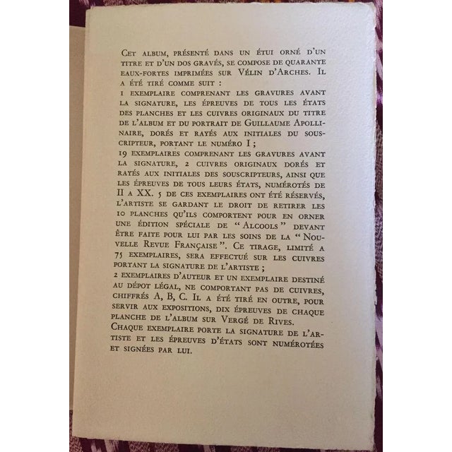 Eaux-fortes pour les Alcools de Guillaume Apollinaire - Paris, 1934 1934 For Sale - Image 9 of 18
