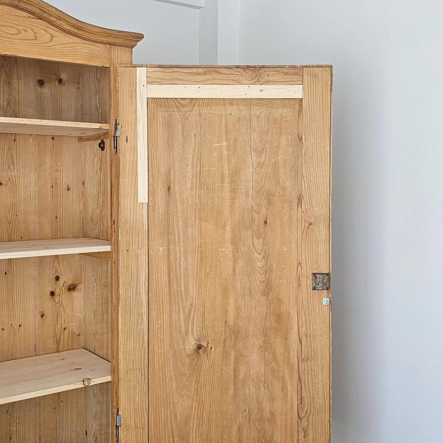 Beige Antique English Pine Single Door Cupboard For Sale - Image 8 of 15