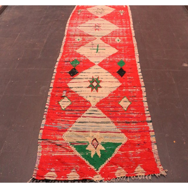 1980s Vintage Moroccan Runner Rug 3x10 Ft For Sale - Image 5 of 9
