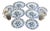 Vintage Blue and White Nikko Ming Tree Blue Chinoiserie Ironstone Set- 12 Pieces For Sale