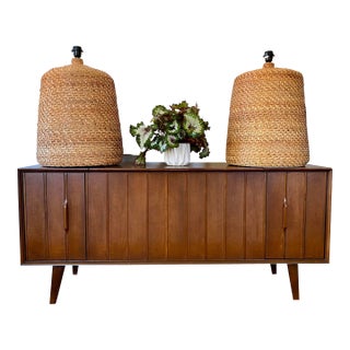 Made Goods Radcliff Woven Rattan Table Lamps, a Pair For Sale