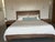 Solid wood king size bed and set of two matching nightstands with a drawer and shelf. The items are handmade by Frank's...