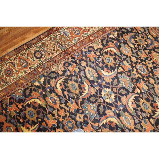 Early 20th Century Masculine Large Antique Persian Mahal Sultanabad Rug, Early 20th Century For Sale - Image 5 of 6