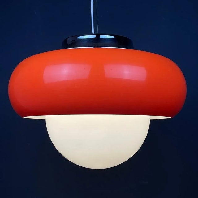 Plastic Mid-Century Pendant Lamp by Meblo for Guzzini, 1970s For Sale - Image 7 of 11