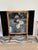 Beautiful late Victorian bamboo and painted glass firescreen. The bamboo is unusually lovely and goes wonderfully with the...