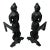 Mid-Century French Cast Iron Andirons - a Pair For Sale