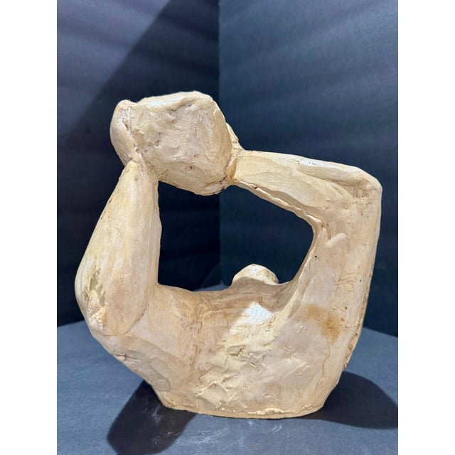 Abstract 1960s Larry Mohr Painted Plaster Abstract Powerful Man Arms Sculpture Signed From Artist Estate For Sale - Image 3 of 7