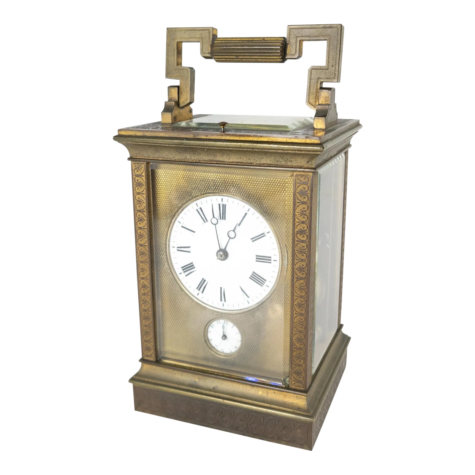 19th Century French Gilt Bronze Carriage Clock With Repeater | Chairish