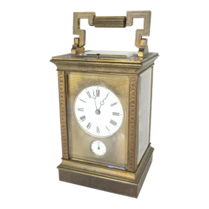 19th Century French Gilt Bronze Carriage Clock With Repeater