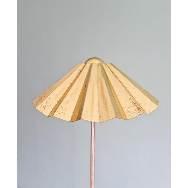 Chrome-Plated Metal and Brass Floor Lamp, 1970s For Sale - Image 11 of 15