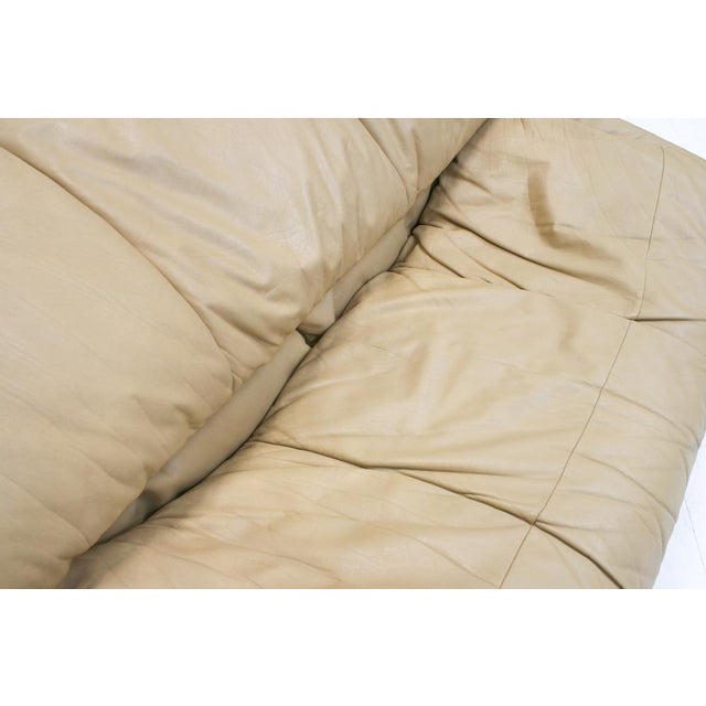 Animal Skin Leather Plumy Sofa & Ottoman by Annie Hieronimus for Cinna, 1980s, Set of 2 For Sale - Image 7 of 14