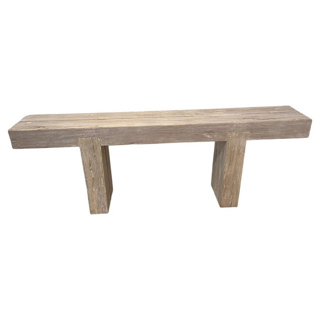 Andrianna Shamaris Teak Wood Log Console Table For Sale In New York - Image 6 of 18