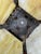 1940s 1940s Vintage Square Slag Glass Lamp With Rustic Scene For Sale - Image 5 of 12