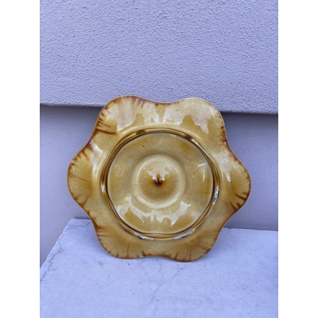 Late 19th Century French Green Majolica Oyster Plate, Circa 1900 For Sale - Image 5 of 5