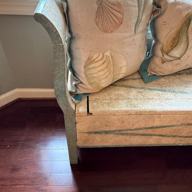 Antique, Swedish Hand-Painted Bench For Sale - Image 13 of 18