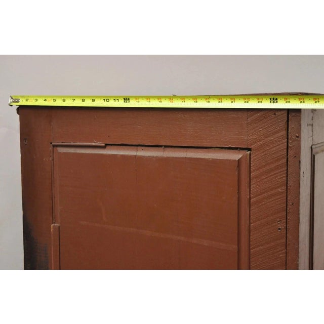 Antique Victorian Renaissance Oak Glass Door Carved Curio Corner China Cabinet For Sale - Image 9 of 12