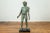 Mid 20th Century Greco Roman Style Verde Bronze Nude Male Statue For Sale - Image 4 of 13