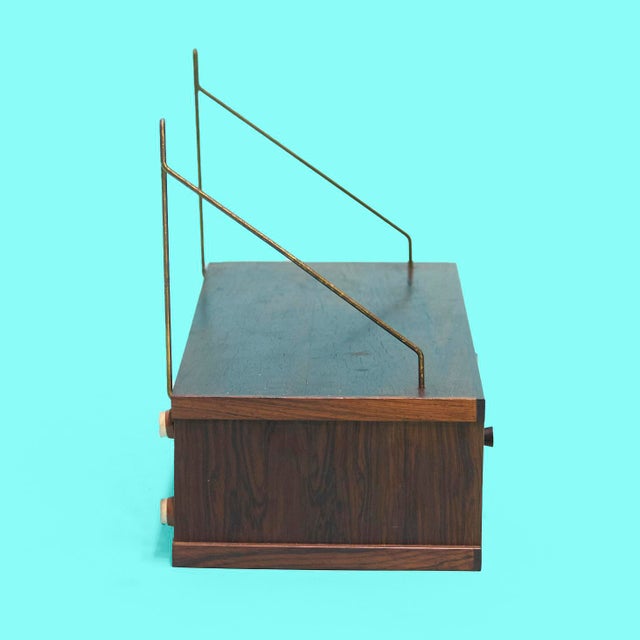 Mid-Century Modern 1960s Danish Rosewood Floating Nightstand For Sale - Image 3 of 8