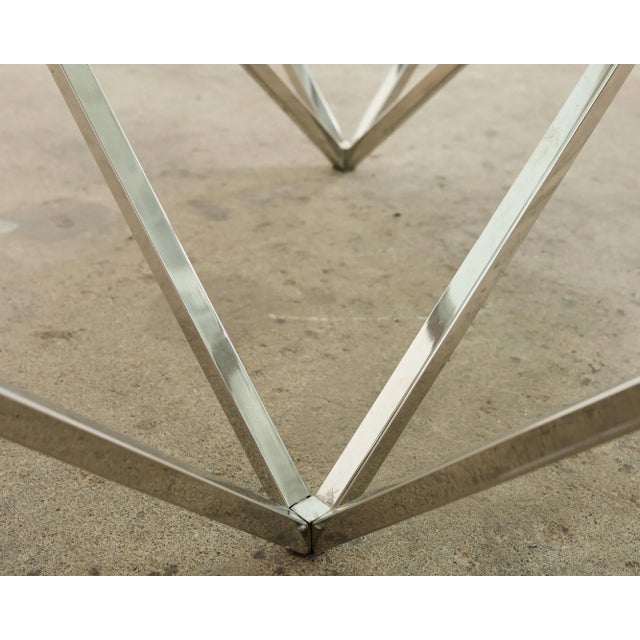 Paolo Piva Style Alanda Square Pyramidal Cocktail Table For Sale - Image 10 of 12