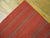 1920s Red Coral Stripe Kilim Antique Flat Woven Nw Persian Rug 7'9"x 8'7" Carpet For Sale - Image 9 of 9