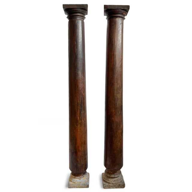 Traditional Set of Four Antique Rosewood Columns For Sale - Image 3 of 9