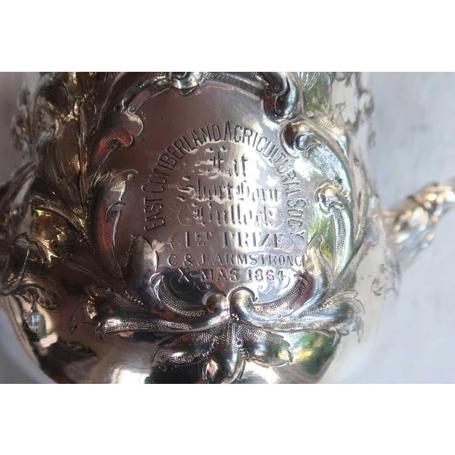 Antique English Two Handled Silver Plated Trophy. 1864 For Sale - Image 4 of 6