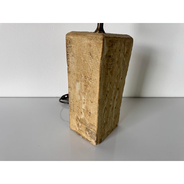 1980s Vintage Organic Handmade Studio Pottery Table Lamp by Adrian/Sold For Sale - Image 5 of 11