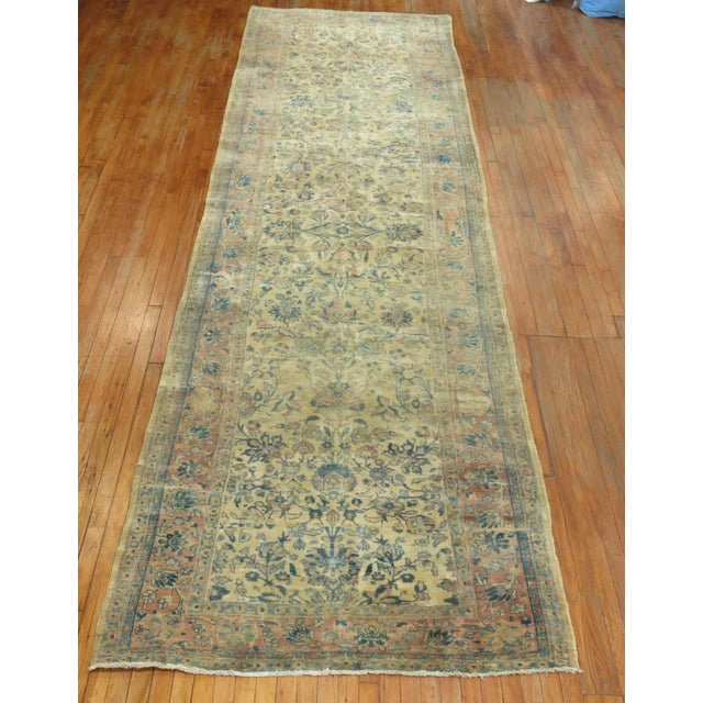 Early 20th Century Persian Kashan Gallery Runner - 4'7" x 16'3" For Sale - Image 9 of 11