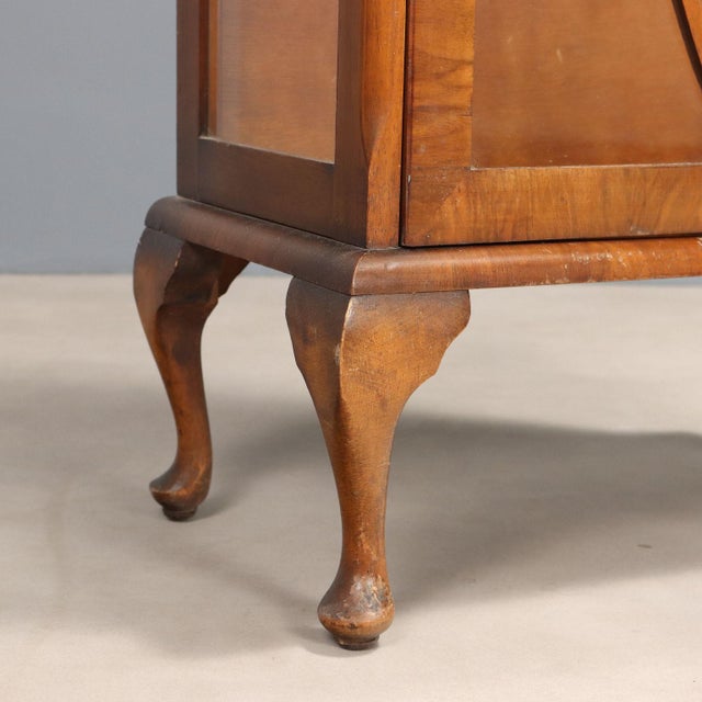 Brown Small Liberty Walnut Display Cabinet For Sale - Image 8 of 11