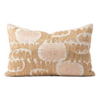 Tashkent Suzani Lumbar Pillow Cover 14'' X 21'' For Sale