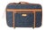 1980s Frequent Traveler Blue Tweed Rolling Suitcase For Sale