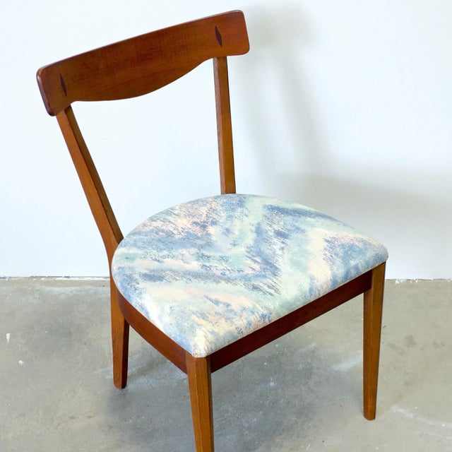 American of Martinsville "Dania Ii" or "Dania 2" Set of 5 Walnut & Rosewood Dining Chairs Designed by Merton Gershun For Sale - Image 9 of 12