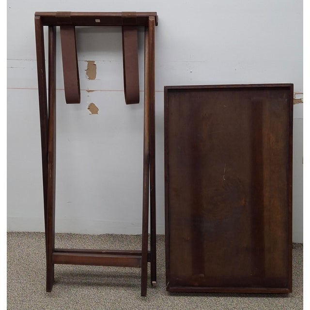Early 20th Century English Regency Walnut Butler's Serving Tray Table For Sale - Image 10 of 10