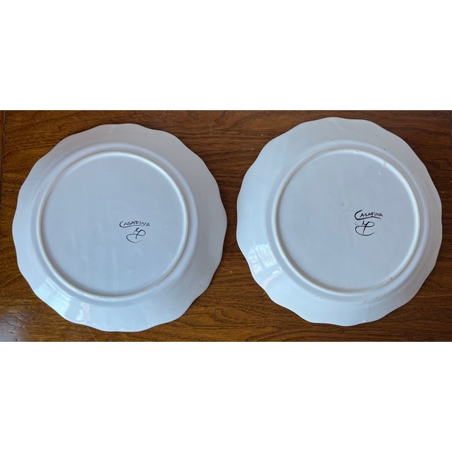 Vintage Faience Hot Air Balloon Plates-Set 2 For Sale In New York - Image 6 of 8