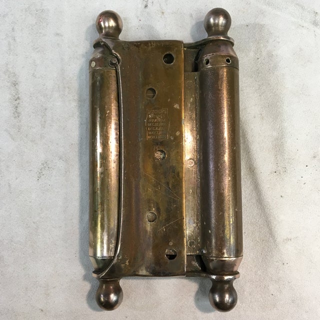 Antique 1905 BrassPlated Swinging Door Hinges a Pair Chairish