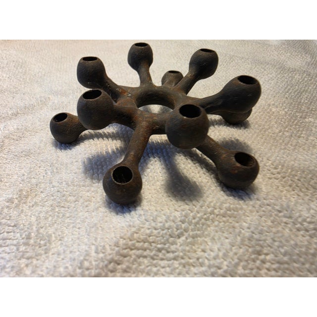 Vintage 1960s Danish Dansk Designs Quistgaard ‘Spider’ Cast Iron Candleholder, Atomic Era Style For Sale - Image 9 of 10