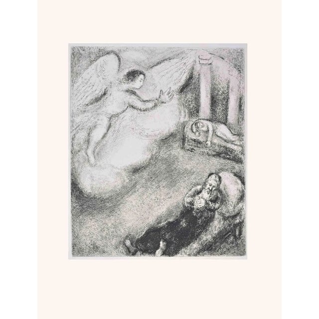 Marc Chagall, Samuel Called by God, Etching, 1956 For Sale