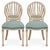 Mid 20th Century Mid-Century Italian Side Chairs W/ Swedish Gustavian Styling Faux Chintz - Pair For Sale - Image 5 of 5