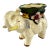 Vintage 1930s Tashiro Shoten Japanese Crackle Glaze Elephant Planter For Sale