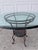 Vintage Glass Top Wrought Iron Bistro Table For Sale In Orlando - Image 6 of 12