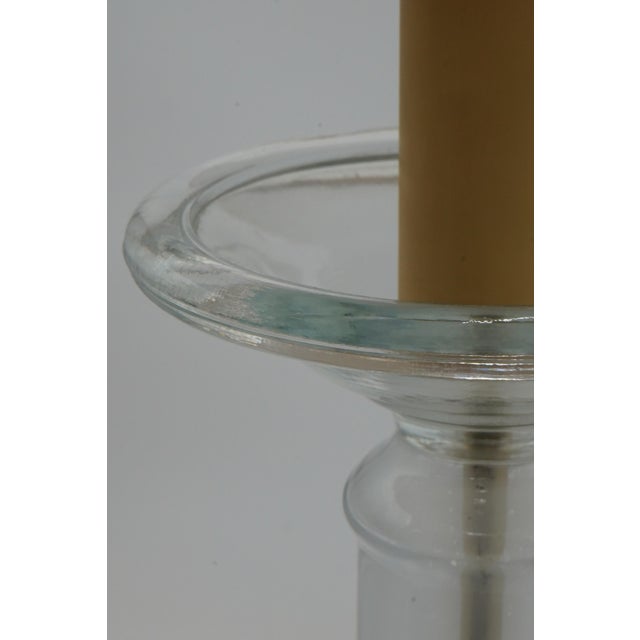 Metal 1980s Speer Pair of Brass & Blown Glass Tower Lamps For Sale - Image 7 of 13