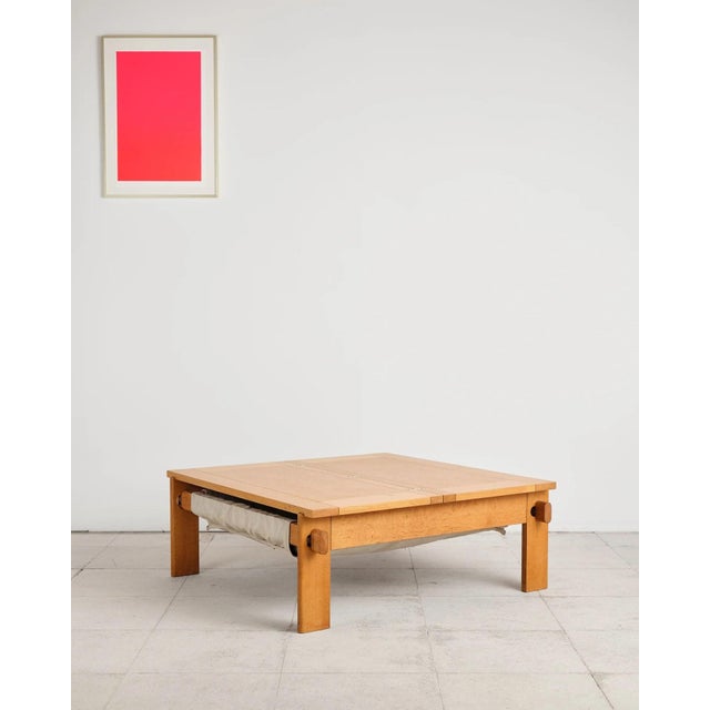 Large Brutalist Coffee Table in Oak by Tage Poulsen, Denmark, 1960s For Sale - Image 6 of 18