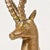 Mid-Century Modern Mid 20th Century Huge Brass Gazelle Bust on Wood Single Bookend Made in Spain For Sale - Image 3 of 15