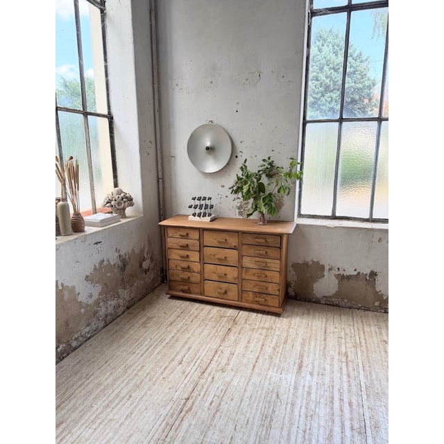 Pine Workshop Cabinet, 1950s For Sale - Image 9 of 18