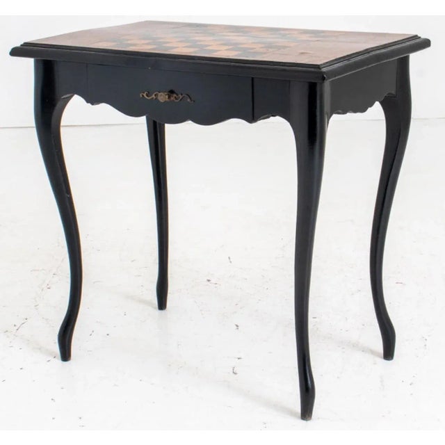 French Louis XV Inlaid & Ebonised Game Table, 19Th C For Sale In West Palm - Image 6 of 12