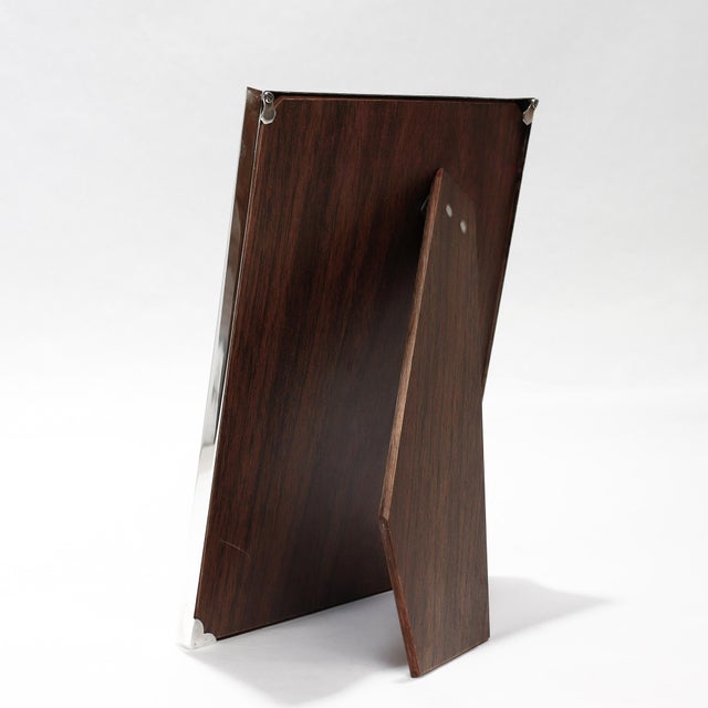 Art Deco Vintage Cartier Engraved Sterling Silver Art Deco Style Picture or Photo Frame For Sale - Image 3 of 18