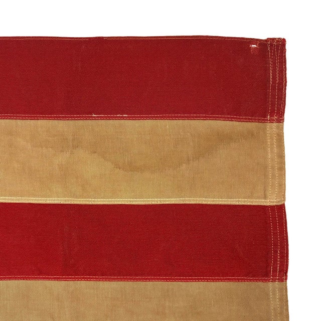 Large Vintage Cotton American Flag With 48 Sewn Stars For Sale In Los Angeles - Image 6 of 6